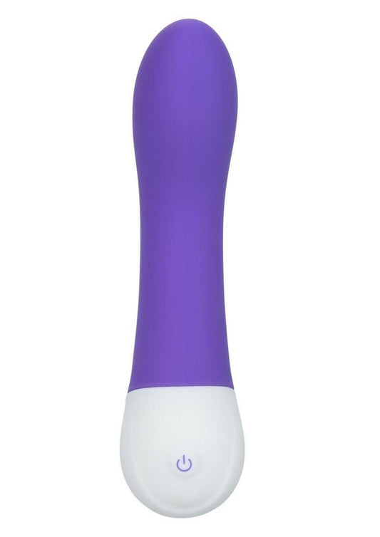 Basic Essentials Rechargeable Silicone G Vibrator - Purple