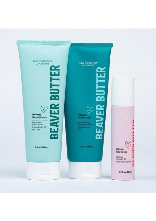 Beaver Butter Soothing Feminine Shaving Kit Hydrating grooming bundle for sensitive feminine care