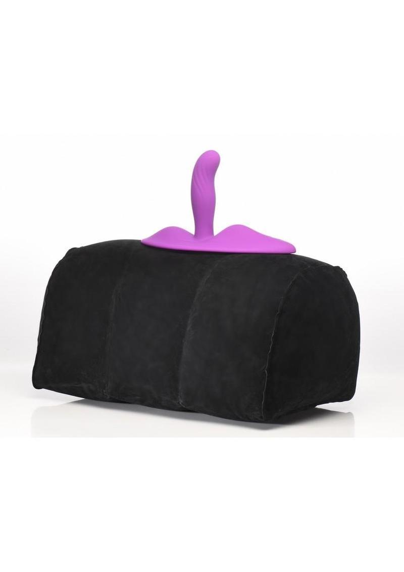 Adult toy store positioning pillow with built in vibration