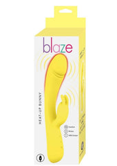 Blaze Heat Up Bunny Rechargeable Silicone Vibrator - Yellow