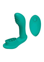 Blaze Remote Control Satisfier Rechargeable Silicone Mini Vibrator - Aqua