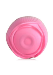 Bloomgasm Pulsing Petals Throbbing Silicone Rechargeable Rose Stimulator - Pink/White