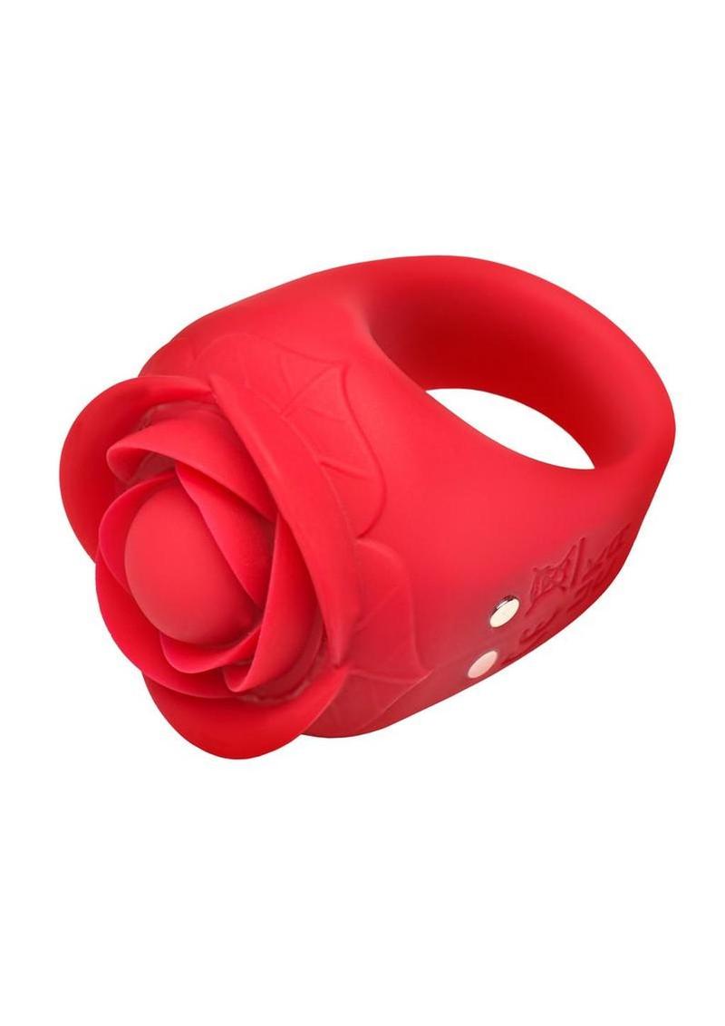 Rechargeable rose ring finger vibrator with wearable design