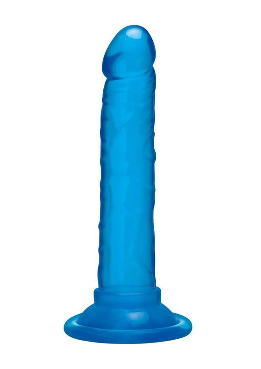 Blue Line Suction Cup Anal Dildo - Blue - 5.75in