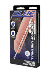 Blue Line Teardrop Urethral Sound 6in - Stainless - Steel