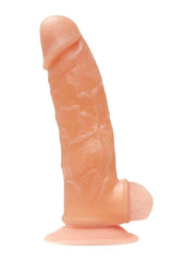 Blueline Super Real Penis Silicone Extension Sleeve with Ball Constriction Loop - Vanilla - 6.25in