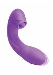 Bodywand G-Play Squirt Master The Thrusting and Licking Rechargeable Silicone Vibrator - Purple