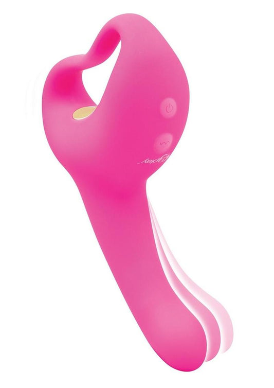 Bodywand G-Play Ultimate Ergonomic Rechargeable Silcone Come Hither Squirt Trainer with Clitoral Stimulator - Pink