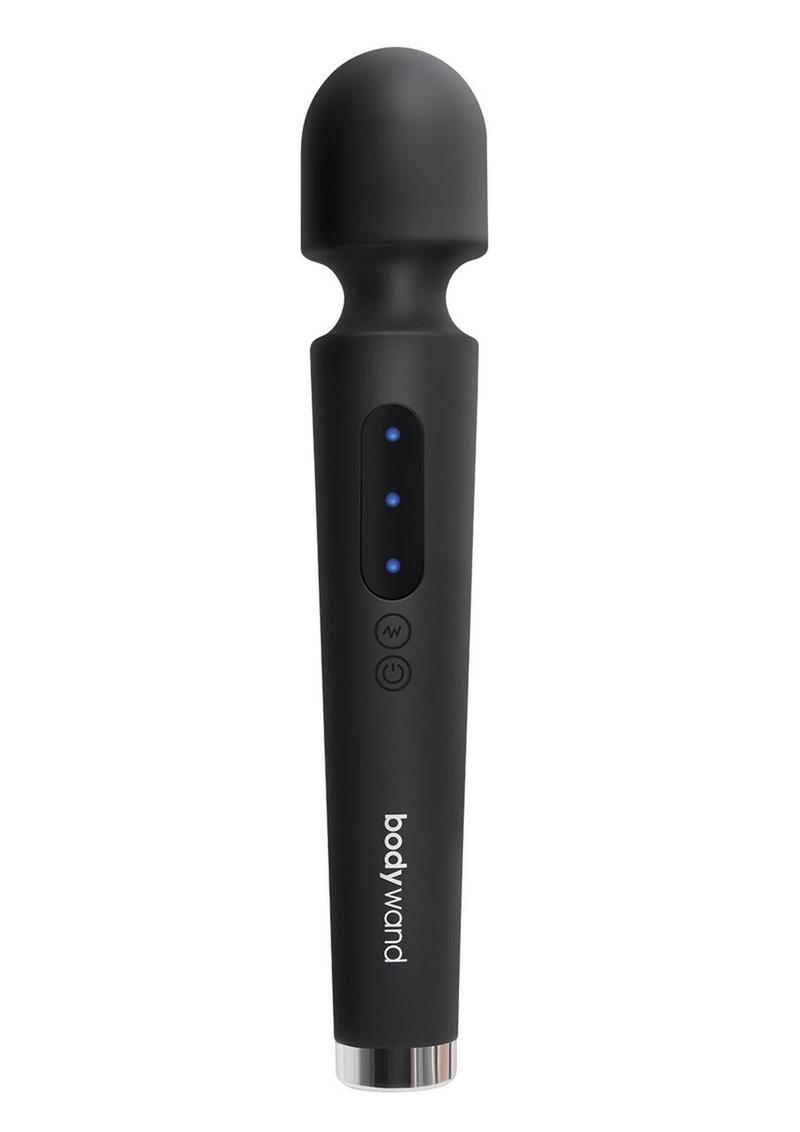 Bodywand Power Wand Rechargeable Silicone Wand Massager - Black - 12in
