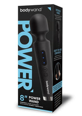 Bodywand Power Wand Rechargeable Silicone Wand Massager - Black - 8in
