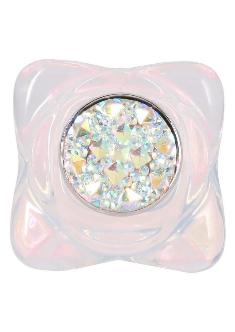 Sparkling crystal anal sex toy close up