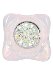 Sparkling crystal anal sex toy close up