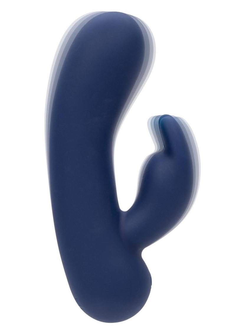 Cashmere Silk Bunny Rechargeable Silicone Rabbit Vibrator - Blue