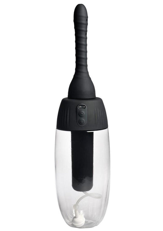 Cleanstream XL Spinning Automatic Enema Bulb - Black/Clear