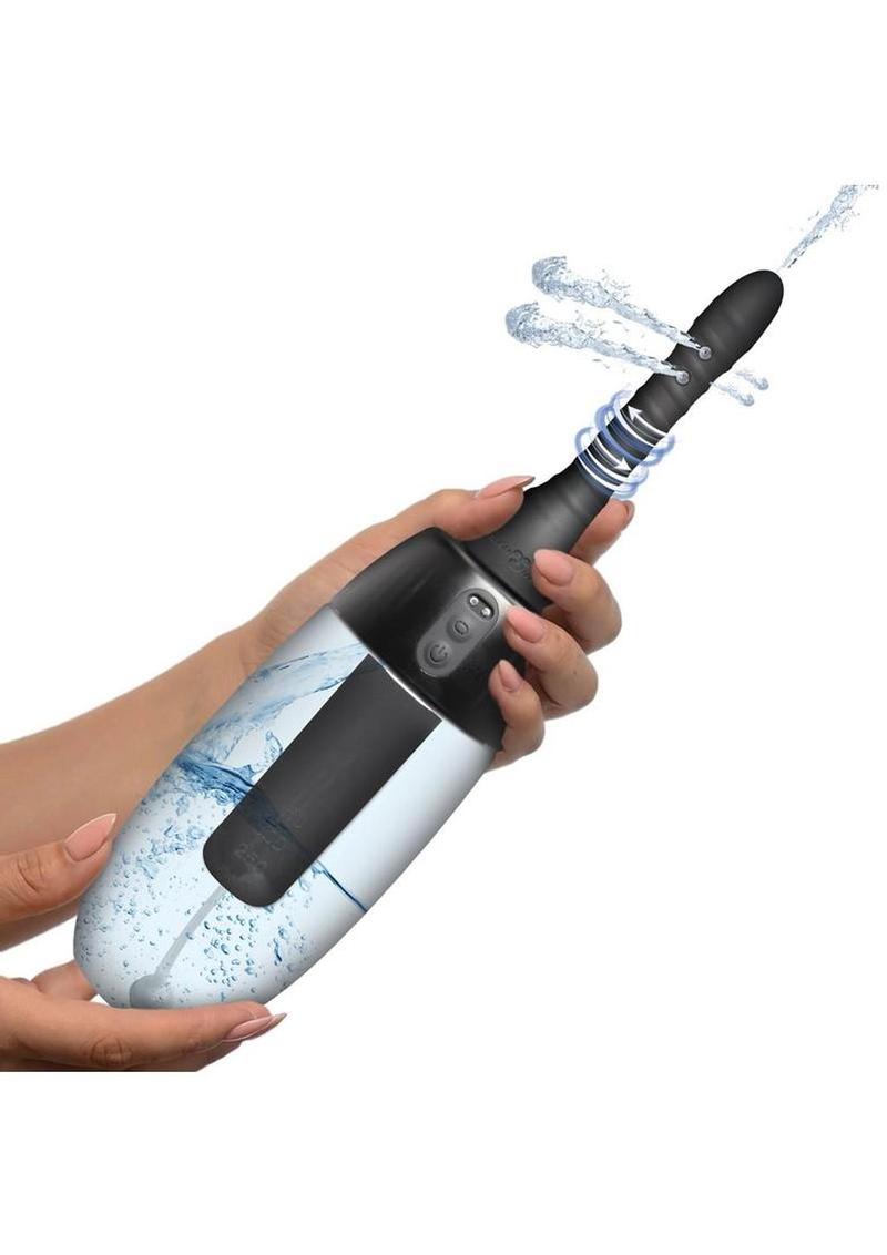 rechargeable anal prep device with anti backflow valve
