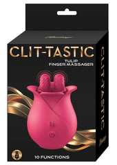 Clit-Tastic Tulip Rechargeable Silicone Finger Massager - Red