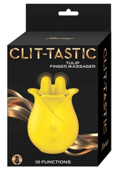 Clit-Tastic Tulip Rechargeable Silicone Finger Massager - Yellow