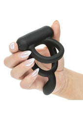 silicone vibrating cock ring couples toy
