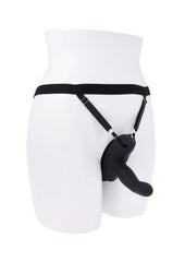 dual motor rechargeable strap on vibrator with harness for hands free g spot stimulation