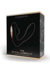 Coquette Royal Embrace Rechargeable Silicone Dual Female Vibrator with Clitoral Stimulator