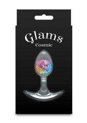 Fantasy anal toy crafted in silicone with colorful glass marble accent for dazzling play