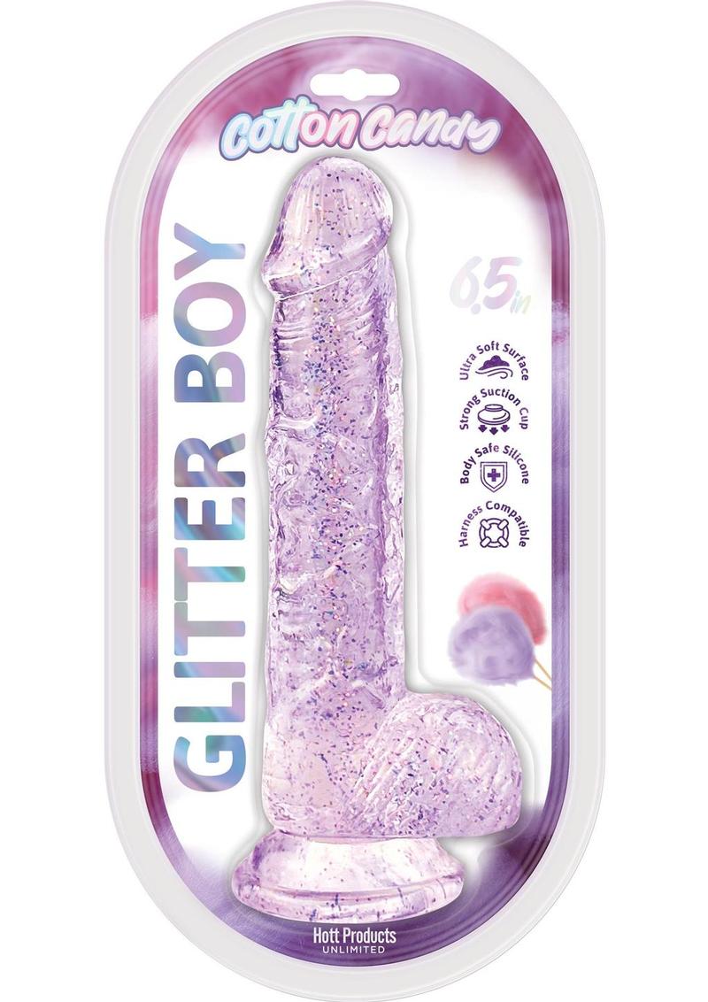 lavender glitter silicone dildo