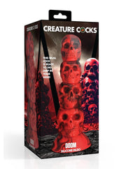 Creature Cocks Doom Silicone Dildo - Black/Red