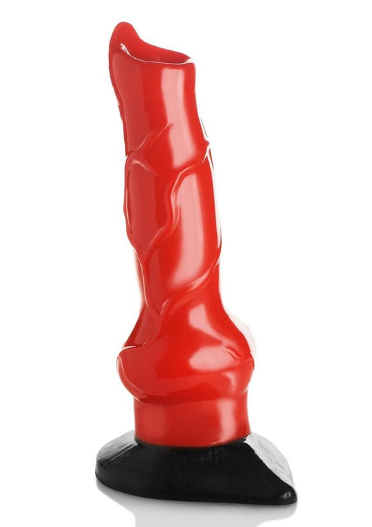 Creature Cocks Giant Hell Hound Canine Dildo - Black/Red - 2ft.