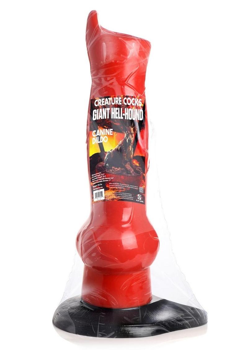 Creature Cocks Giant Hell Hound Canine Silicone Dildo - Red