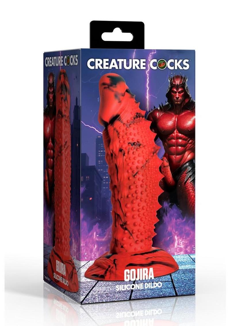 creature cocks gojira silicone dildo with spikes bumps and ridges