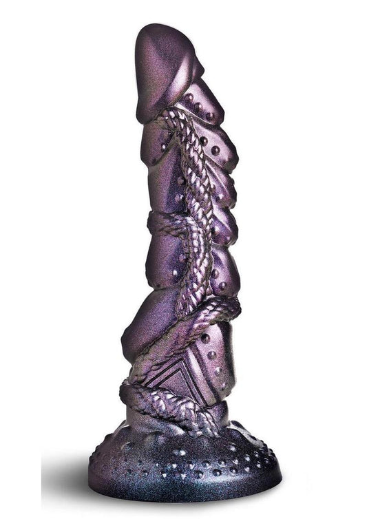 deep purple textured dildo shaft