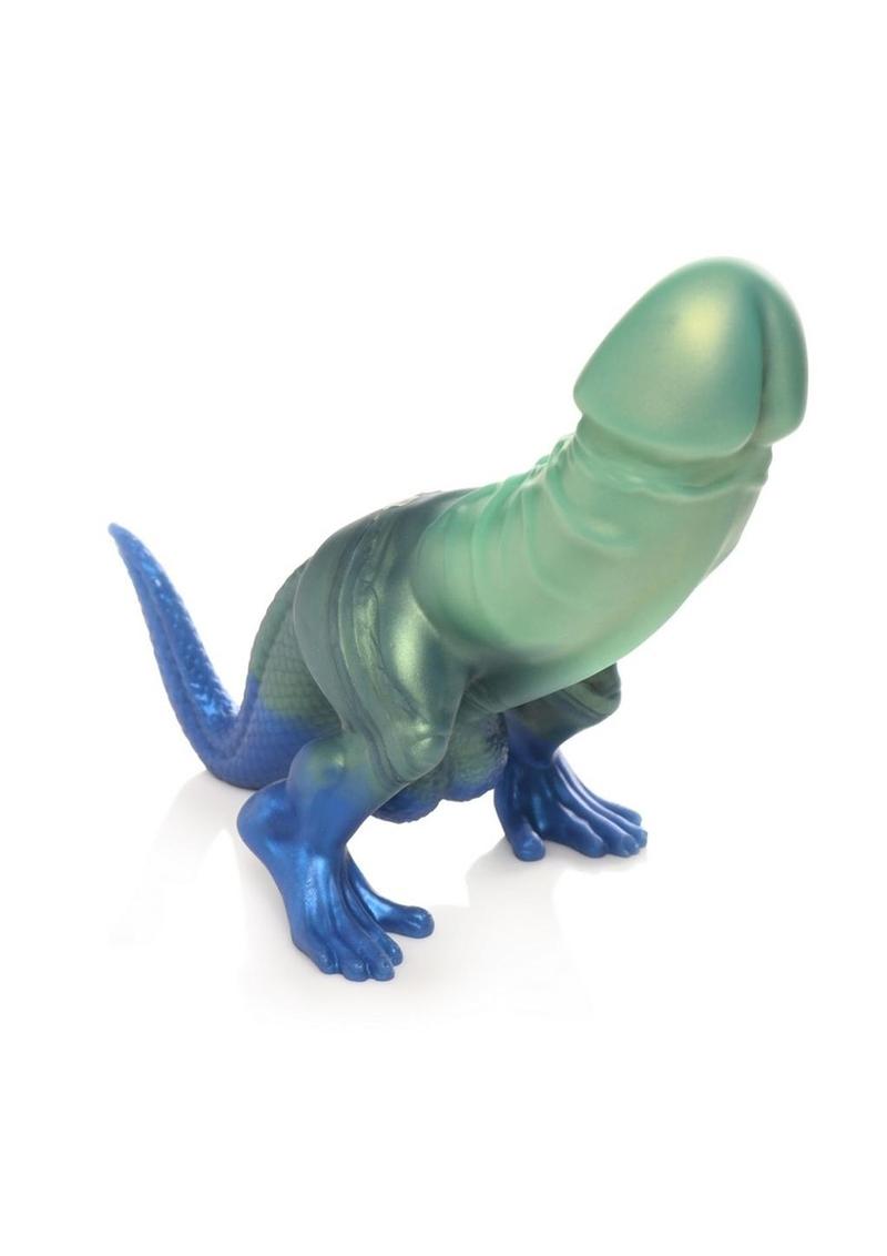 Creature Cocks Jurassic Dock Dinosaur Silicone Dildo - Blue/Green