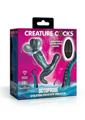 creature cocks octoprobe gyrating silicone prostate vibrator blue purple