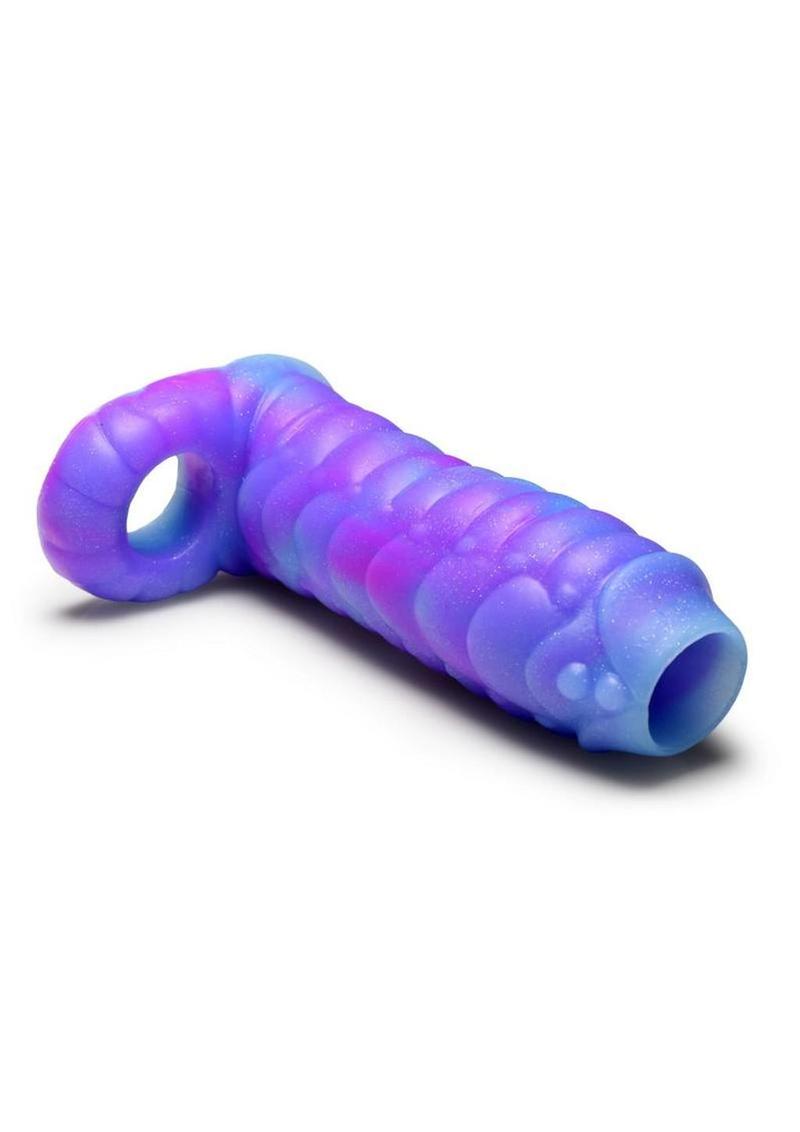fantasy silicone penis enhancer with ribbed texture