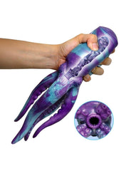 unusual sex toy with textured silicone tunnel