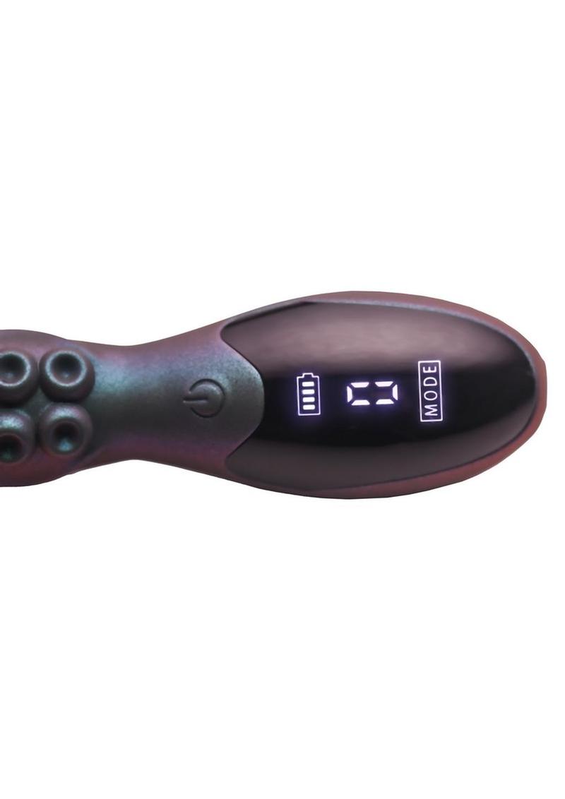 unusual sex toy with sculpted textured shaft