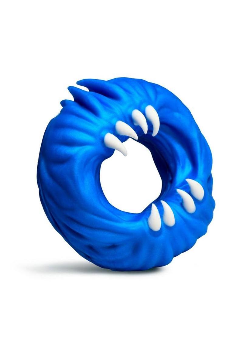 cock ring stretched to show elasticity