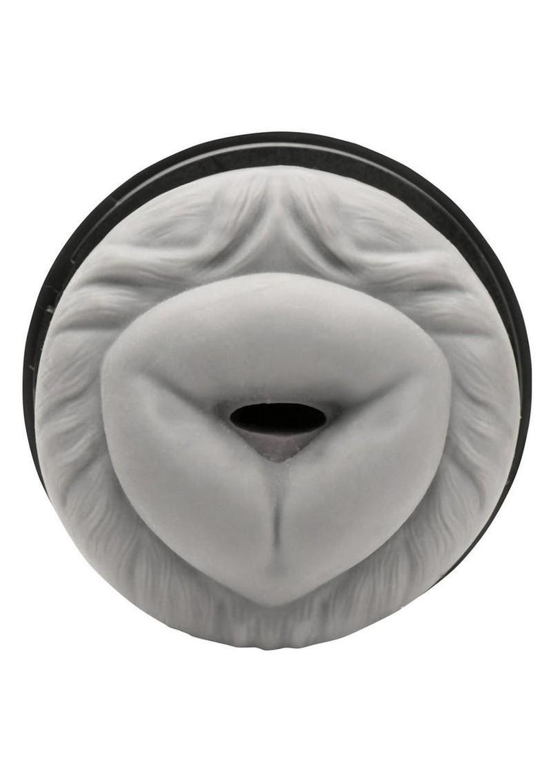 Body safe male stroker with suction plug base and lifelike fantasy wolf girl design

