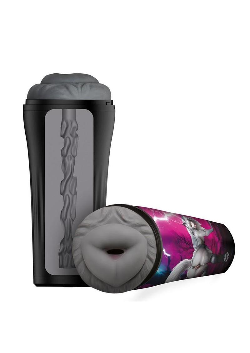 Realistic fantasy stroker for men featuring textured tunnel and ergonomic casing