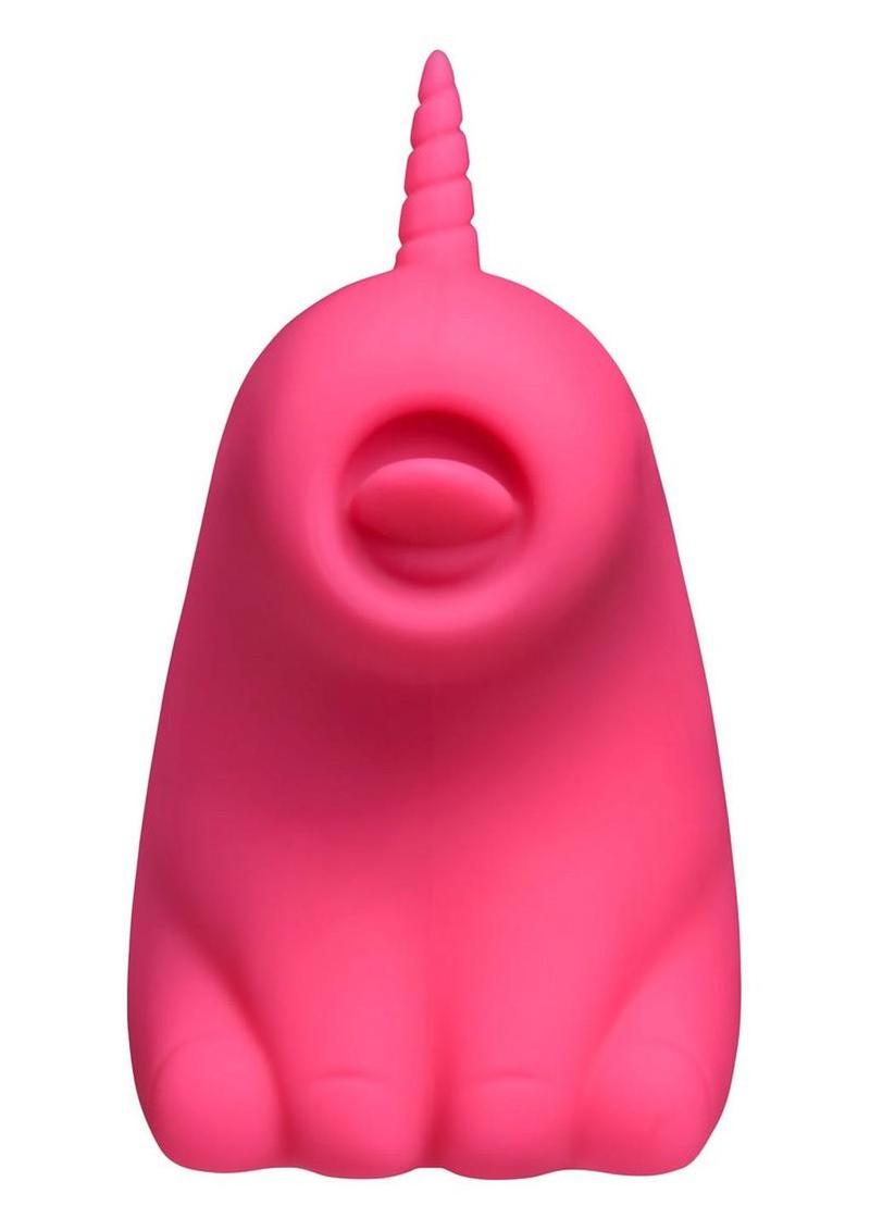 ergonomic clit toy closeup view