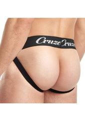 Cruze Buckle Up Zipper Jockstrap - Black - Large/XLarge