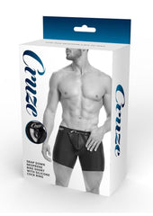 Cruze High Bar Zipper Trunk with Cock Ring - Black - Large/XLarge