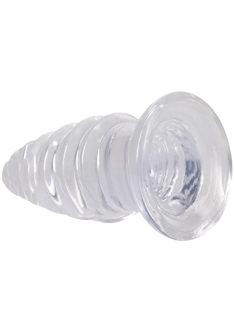 Textured anal toy flared base detail