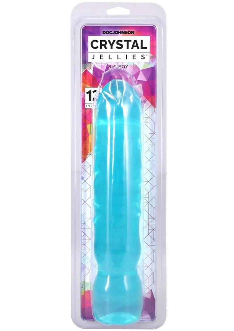 Crystal Jellies Big Boy Dildo - Teal - 12in
