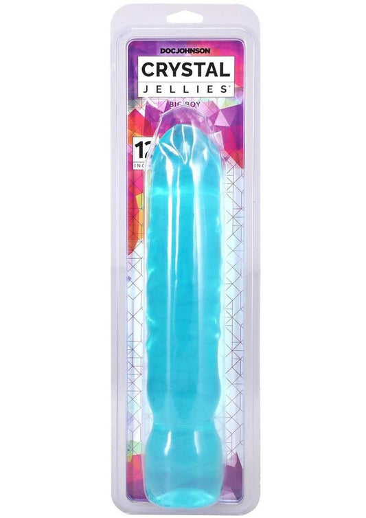 Crystal Jellies Big Boy Dildo - Teal - 12in