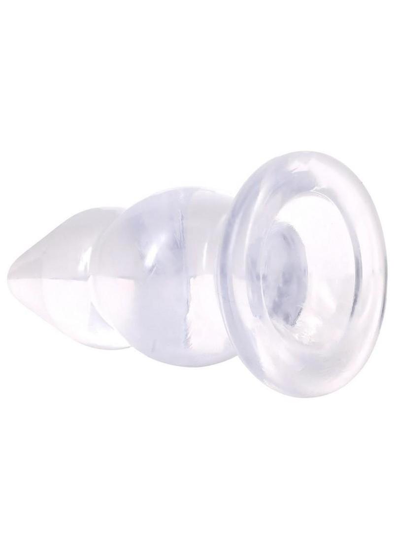 Crystal jelly anal plug full length view