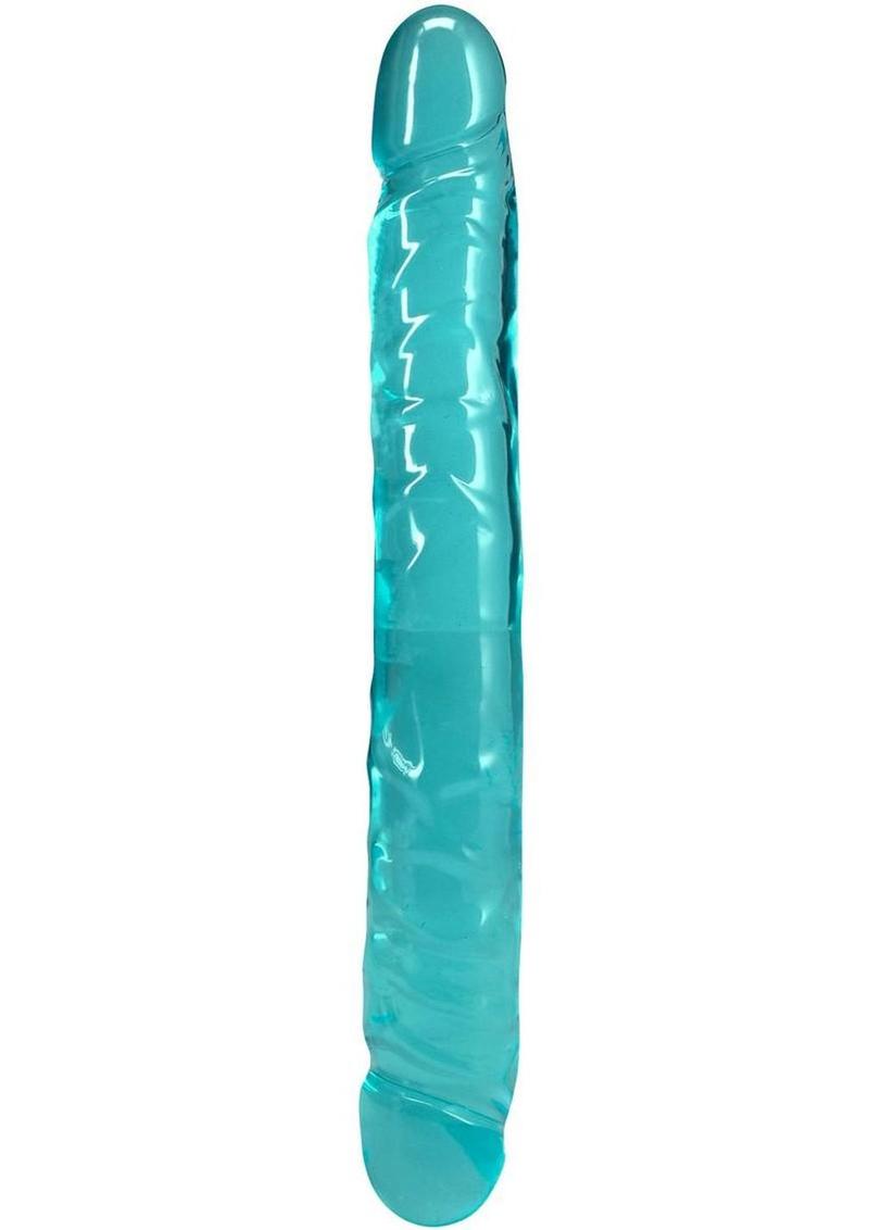 Crystal Jellies Jr. Double Dildo - Teal - 12in