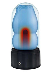 Delite Heated Rose Rechargeable Masturbator - Blue