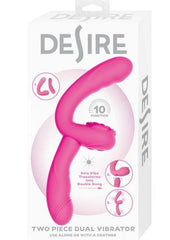 Rechargeable dual female vibrator size comparison