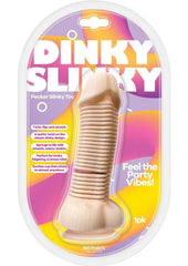 adult novelty penis shaped slinky toy designed for humor and desk stress relief - Vanilla